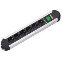 Bachmann PRIMO - 1.75 m - Black - Grey - 6 AC outlet(s) - 3680 W - 16 A - 71 mm