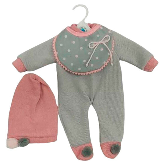 Пижама для кукол Berjuan Gray Pajamas With Pink Lunar Drool 5004-22