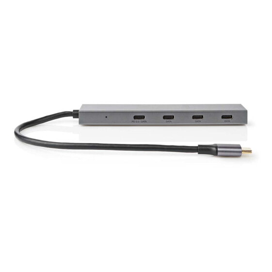 Nedis UHUBU3470AT - USB 3.2 Gen 2 (3.1 Gen 2) Type-C - USB 3.2 Gen 2 (3.1 Gen 2) Type-C - 10000 Mbit/s - Anthracite - Aluminium - USB