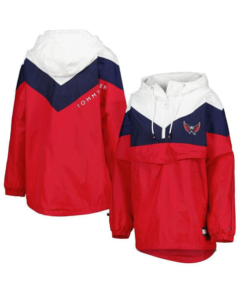 Ветровка с полузипом Tommy Hilfiger женская Navy, Red Washington Capitals Staci Windbreaker