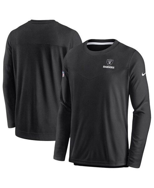 Men's Black Las Vegas Raiders Sideline Lockup Performance Long Sleeve T-shirt