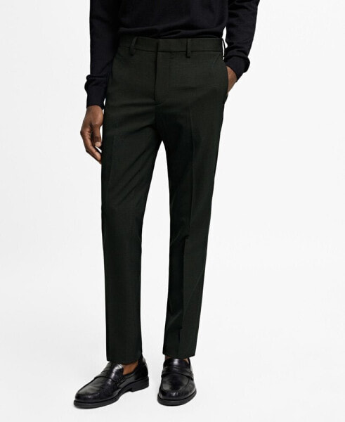 Men's Stretch Fabric Super Slim-Fit Suit Pants