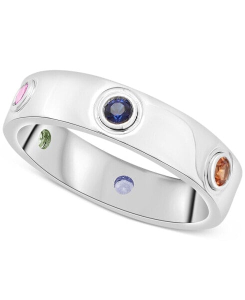 Lab-grown Multi-Sapphire (1/2 ct. t.w.) Ring in Sterling Silver