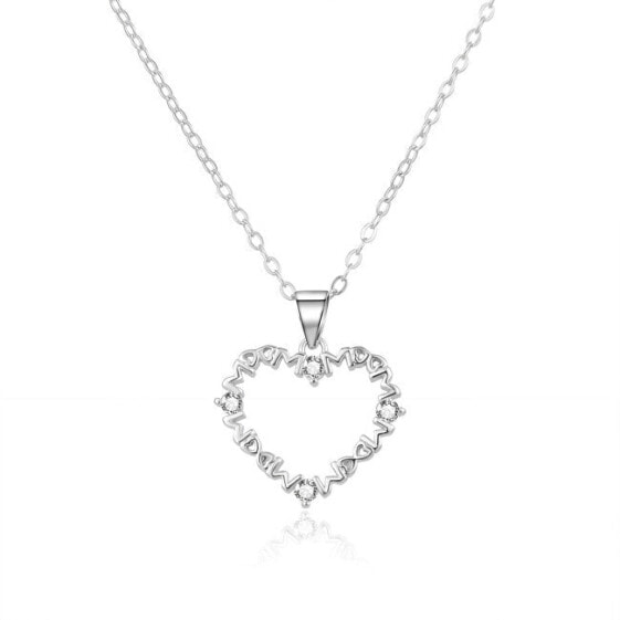 Romantic silver necklace with zircons AGS1239 / 47
