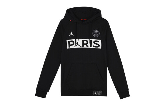 Худи Jordan Paris Saint-Germain PSG logo шелкография осеннее мужское черное BQ8351-010