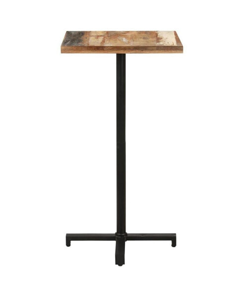 Bistro Table Square 23.6"x23.6"x43.3" Solid Reclaimed Wood