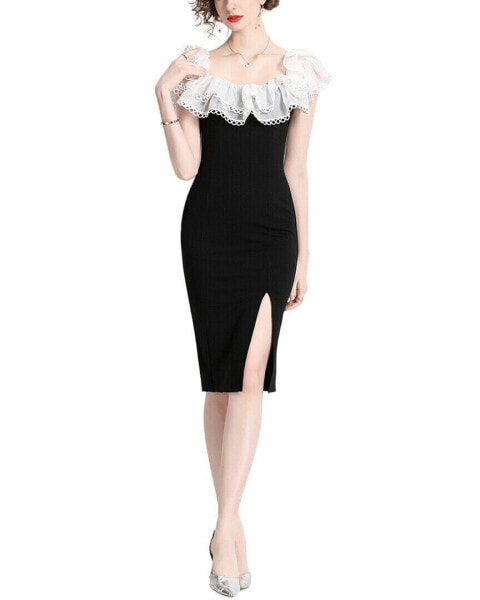Платье DZA Mini Dress 4 черное 100% полиэстер