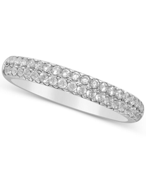 Diamond Double Row Band (1/2 ct. t.w.) in 14k White Gold