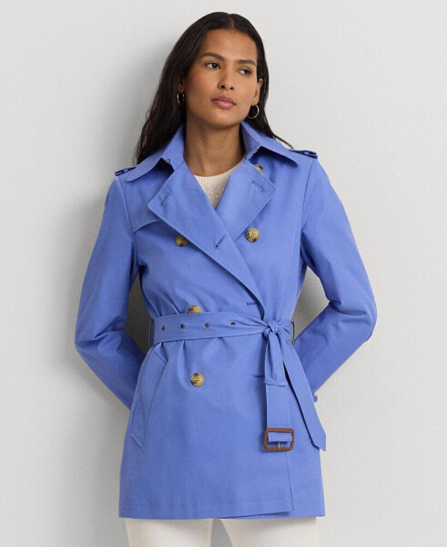 Women's Double-Breasted Short Trench Coat