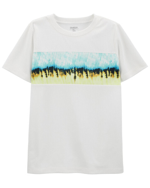 Kid Graphic Stripe Tee in Moisture Wicking Active Mesh 5