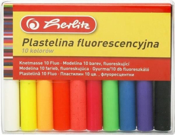 Herlitz Plastelina fluorescencyjna 10 kolorów (200281)