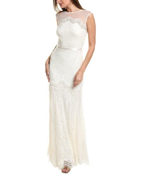 Tadashi Shoji Lace Gown Women's White 00