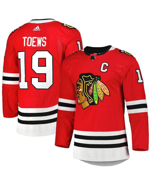 Men's Jonathan Toews Red Chicago Blackhawks Captain Patch Home Authentic Pro Player Jersey