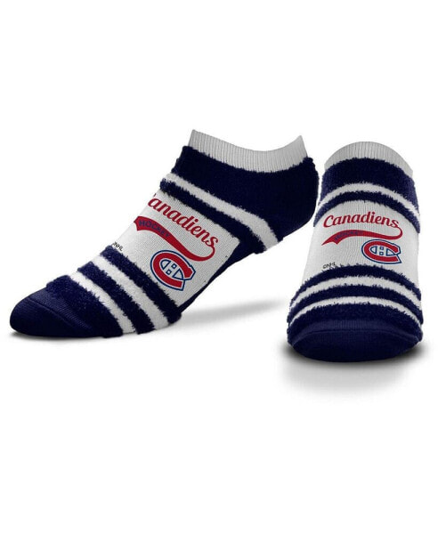 Women's Montreal Canadiens Block Stripe Fuzzy Ankle Socks