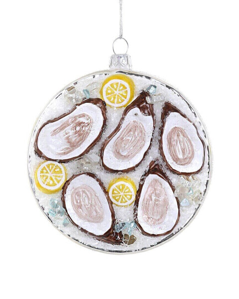 Cody Foster & Co. Plated Oysters On Ice Ornament Multicolor