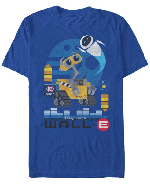 Disney Pixar Men's Wall-E Geometric Play Short Sleeve T-Shirt