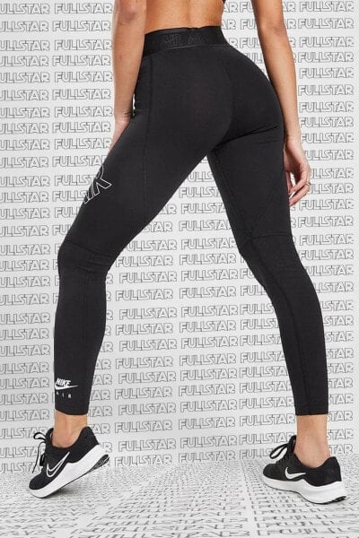 Air High Rise Cotton Leggings Black Yüksek Belli Pamuklu Siyah Tayt