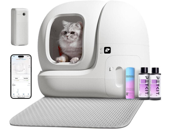 PETKIT Pura Max Self-Cleaning Cat Litter Box (FREE Litter Mat + Air Purifying Re