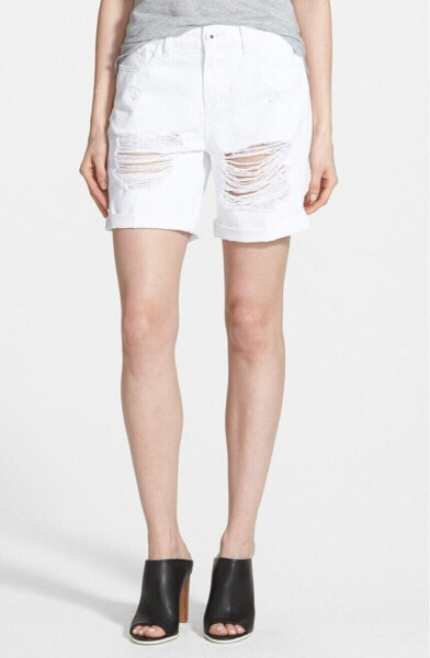 DL1961 'Corie' Slouchy White Boyfriend Shorts Sz 28 $109