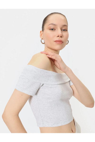 Футболка Koton Ribbed Crop