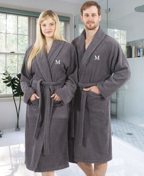 100% Turkish Cotton Personalized Terry Bath Robe - Gray