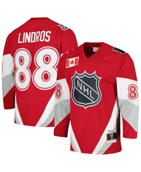 Mitchell Ness Men's Eric Lindros Scarlet 1999 NHL All-Star Game Blue Line Player Jersey