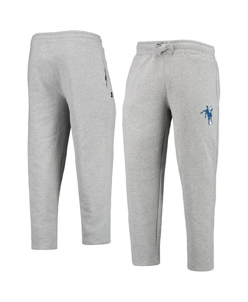 Men's Heathered Gray Indianapolis Colts Team Throwback Option Run Sweatpants