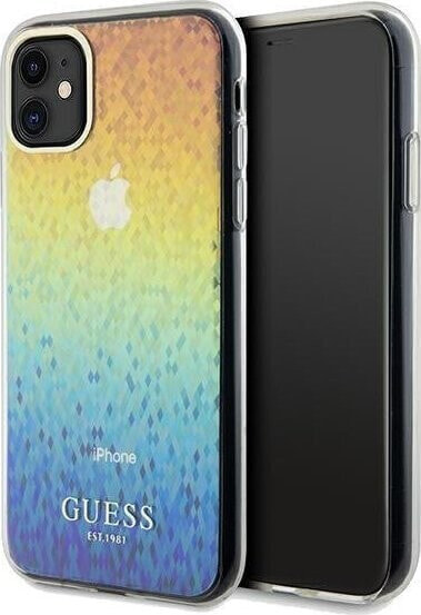 Guess Guess GUHCN61HDECMI iPhone 11 / Xr 6.1" wielokolorowy hardcase IML Faceted Mirror Disco Iridescent