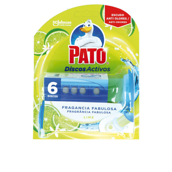 Чистящий диск для унитаза PATO WC DISCOS ACTIVOS с ароматом лайма 7 шт + устройство + 6 запасных.