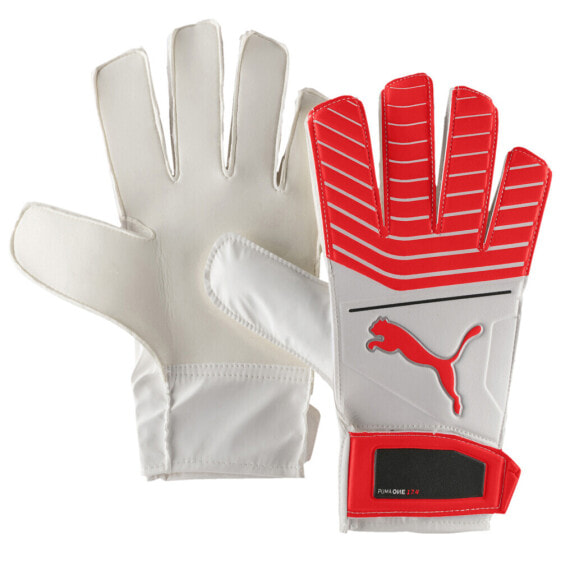 Puma One Grip 17.4 Soccer Gloves Mens Red, White 041326-21