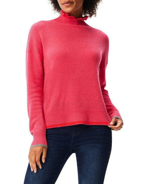 Nic+Zoe Ruffled Up Cashmere Turtleneck Sweater Women's