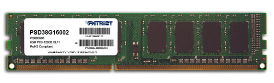 Patriot Memory DDR3 8GB PC3-12800 (1600MHz) DIMM - 8 GB - 1 x 8 GB - DDR3 - 1600 MHz - 240-pin DIMM