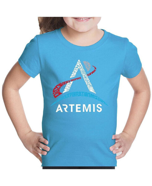 Футболка для малышей LA Pop Art NASA Artemis Logo - Girl's Word Art