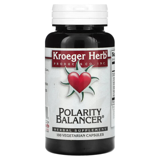 Вегетарианские капсулы балансера полярности Kroeger Herb Co, 100 шт.