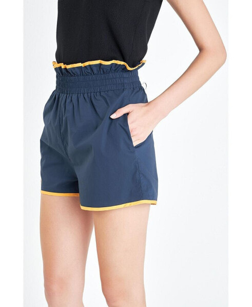 Women's Shorts with Colorblock Binding