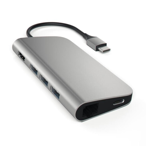 Satechi ST-TCMAM - USB 3.2 Gen 1 (3.1 Gen 1) Type-C - HDMI,RJ-45,USB 3.2 Gen 1 (3.1 Gen 1) Type-A - SD - 1000 Mbit/s - Grey - Aluminium