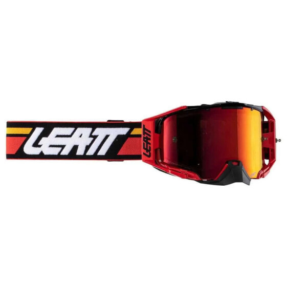 LEATT Velocity 6.5 Iriz off-road goggles with roll-off system