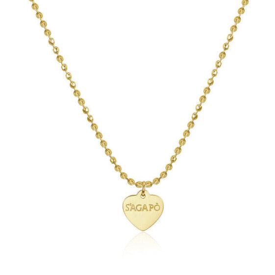Gold-plated heart necklace Happy SHAC43