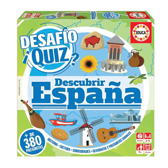 EDUCA BORRAS Challenge Quiz Discover Spain Board Game