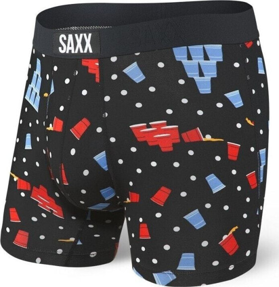 SAXX Bokserki Vibe Boxer Brief Black Beer Champs r. L