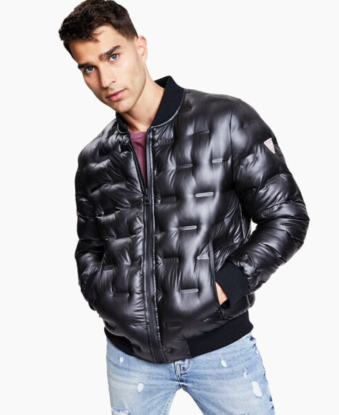 Men's Stamp Quilt Puffer Bomber Jacket