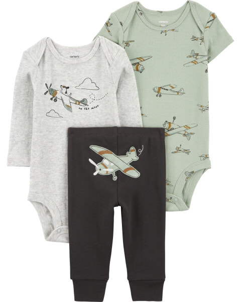 Baby 3-Piece Airplane Little Outfit Set 6M