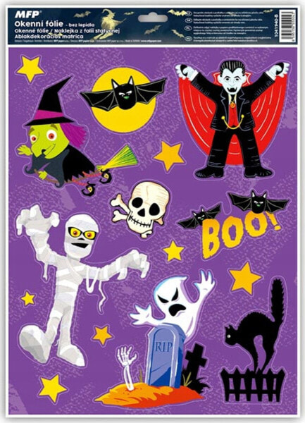 Dekoracja świąteczna MFP paper naklejka halloween brokat HA001 30x42cm 1041940