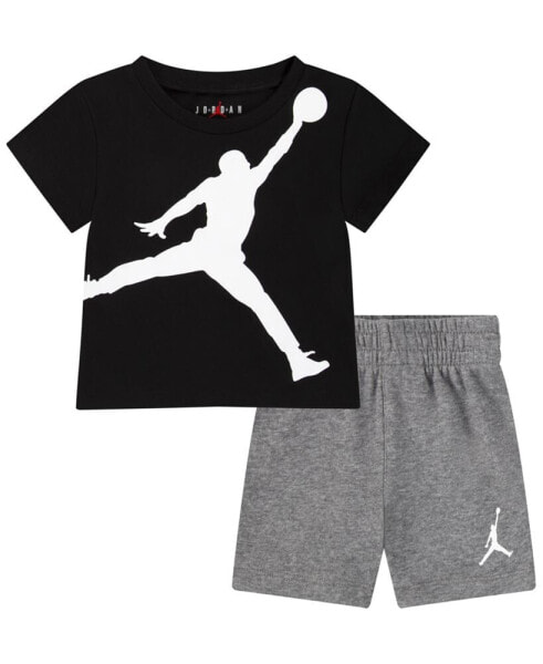 Baby Boys Jumbo Jump Man T Shirt and Shorts, 2 Piece Set