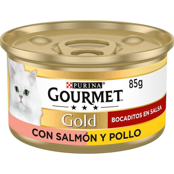 PURINA Gourmet Gold Bocadi In Sauce With Salmon/Chicken 24x85g Cat Food