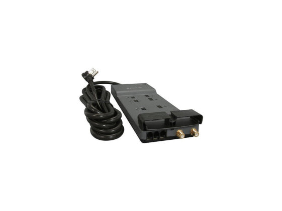 BELKIN BE108230-12 12 Feet 8 Outlets 3390 Joules Surge Protector w/ Telephone Li