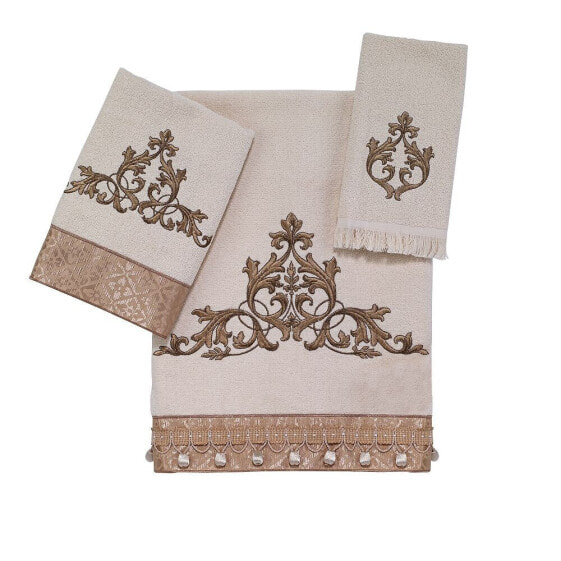 Monaco Embroidered Cotton Fingertip Towel, 11" x 18"
