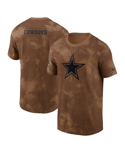 Men's Brown Dallas Cowboys 2023 Salute To Service Sideline T-shirt
