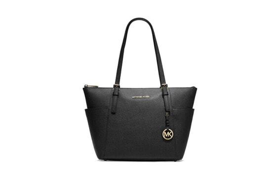 MICHAEL KORS MK Jet Set LOGO Tote Black 30F2GTTT8L