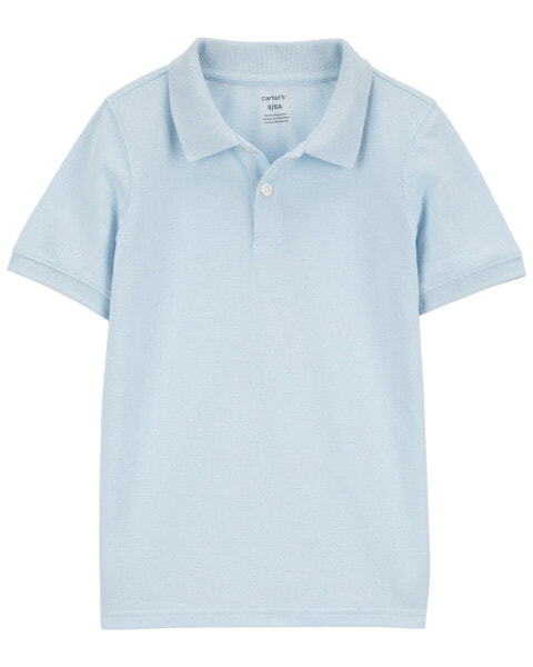 Kid Ribbed Collar Polo Shirt 4